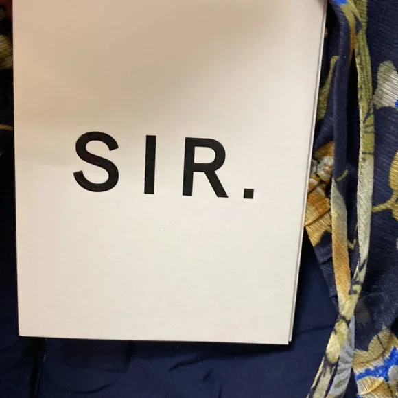 SIR the label Floral Dress in Navy and Yellow - Picture 7 of 14